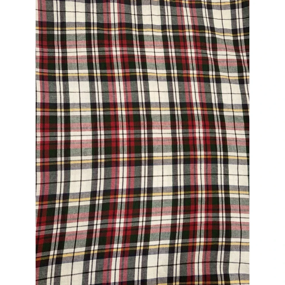 Pottery Barn Denver Red Tartan Plaid Duvet Cover Full/queen Preppy